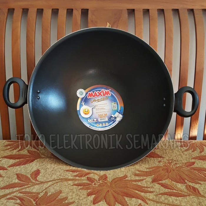 Maxim 30Cm Valentino Wok Wajan Penggorengan Teflon