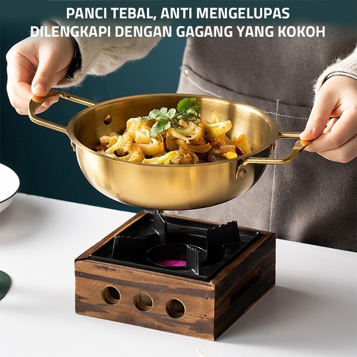 Wajan Masak Korean Noodle Soup Pot Stainless Steel