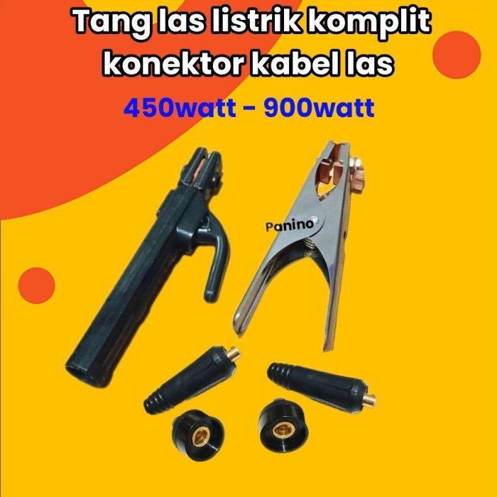 Tang Massa Elektroda Las Listrik Komplit Konektor Kabel 450 900 Watt