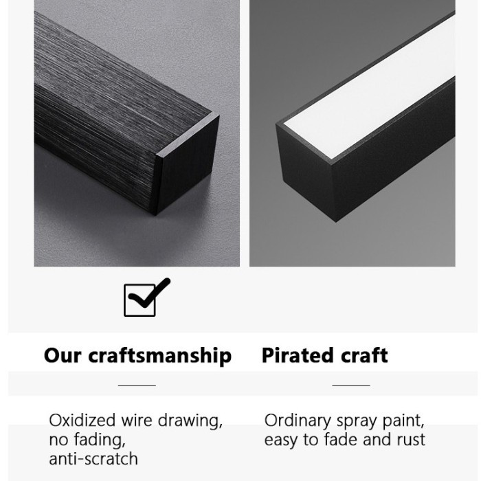 Xintuxin Lampu Plafon Minimalis Led Chandelier 4 Strip 3 Color Remote Lampu