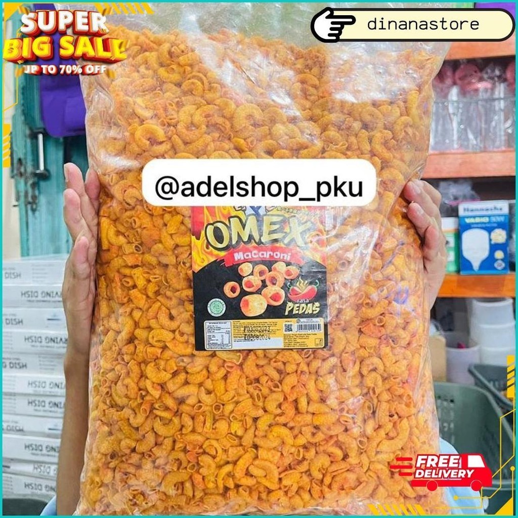 

(Berat 1Kg) Makaroni Omex Makaroni Pedas Balado Makaroni Mantap Terlaris Pedas Cod