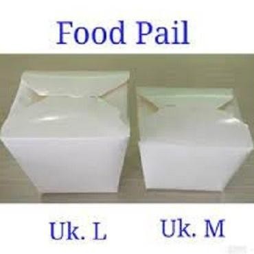 TERMURAH - Paper Rice box putih polos / Food Pail / kotak makan (PER Dus/karton)