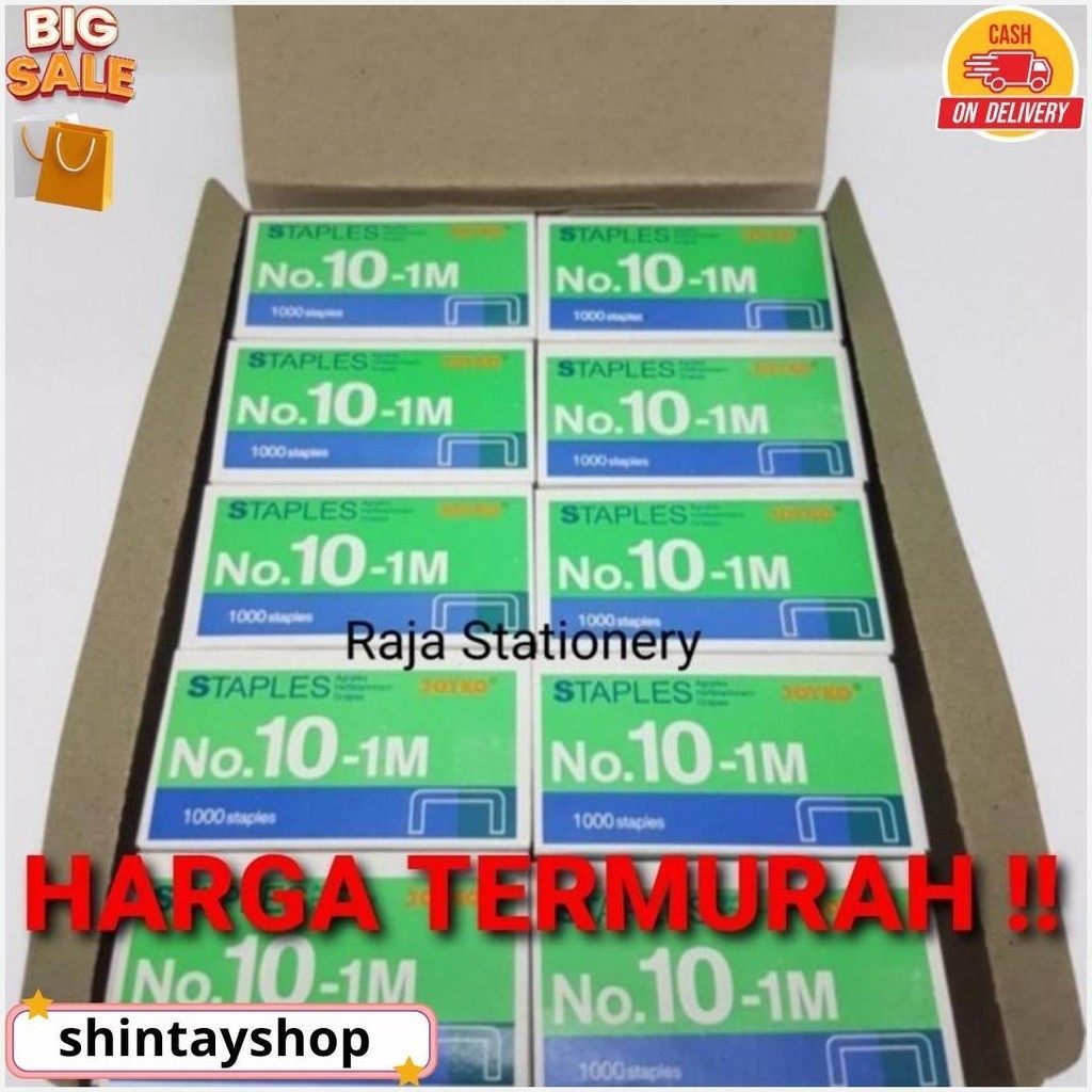

Termurah!! Staples Joyko No.10 Kecil Isi Stapler Refill Hekter No.10-1M 1 Dus Isi 20 Gratis Ongkir