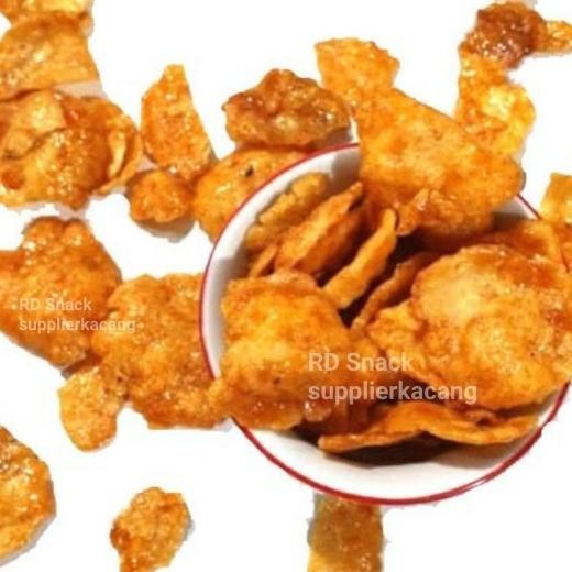 

500Gram (1/2Kg) Keripik Emping Pedas Manis Utuh Mekar Tipis ( Balado )