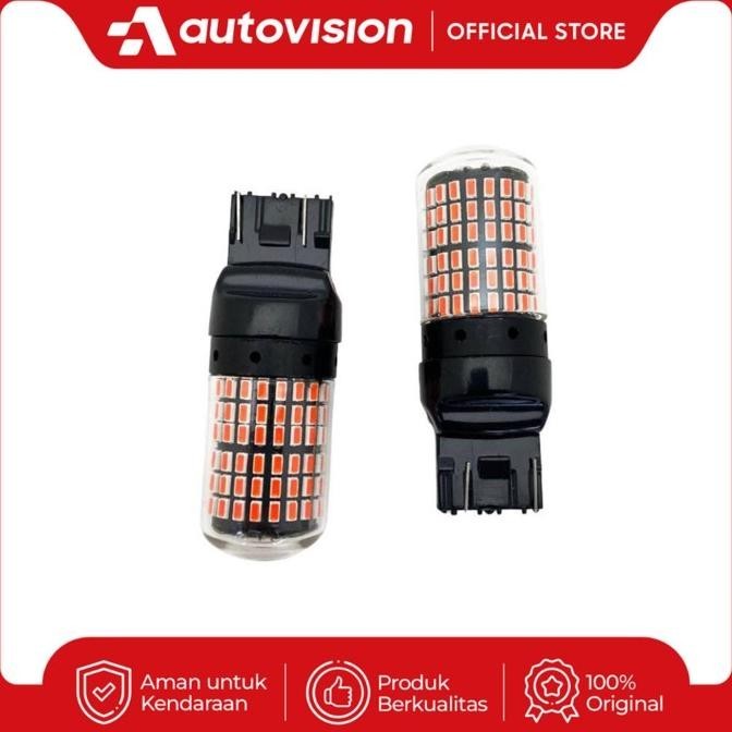 Lampu Led Rem Mobil T20 W21W Wy21W Ori Autovision Canbus Bipolar 12V  Ready