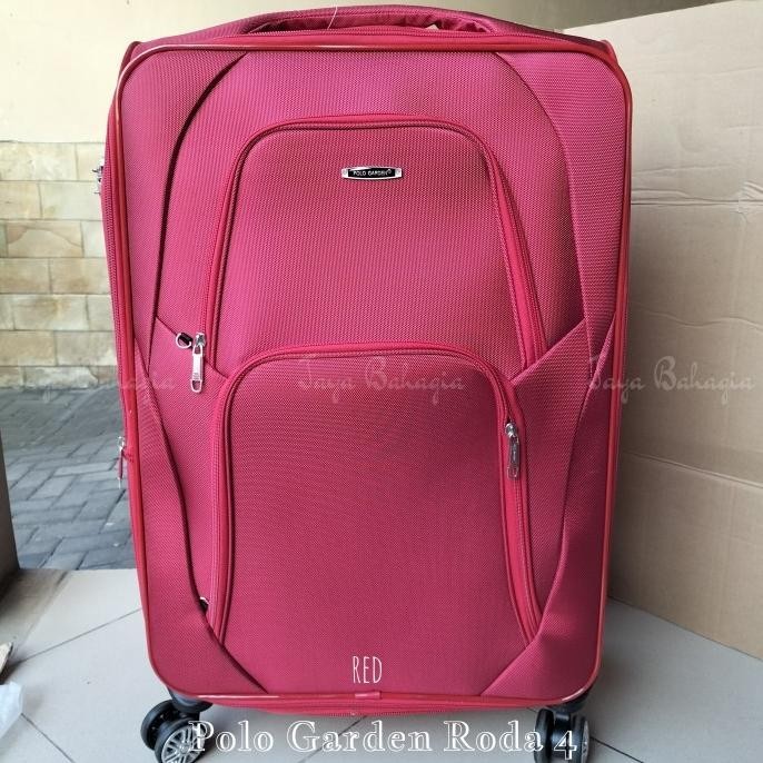 KOPER KAIN 24 26 INCH POLO GARDEN EXPAND RODA 4 PUTAR BAGASI KANVAS