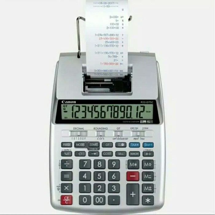 

Ready Calculator Kalkulator Kasir CANON P23-DTSC Mini Printing