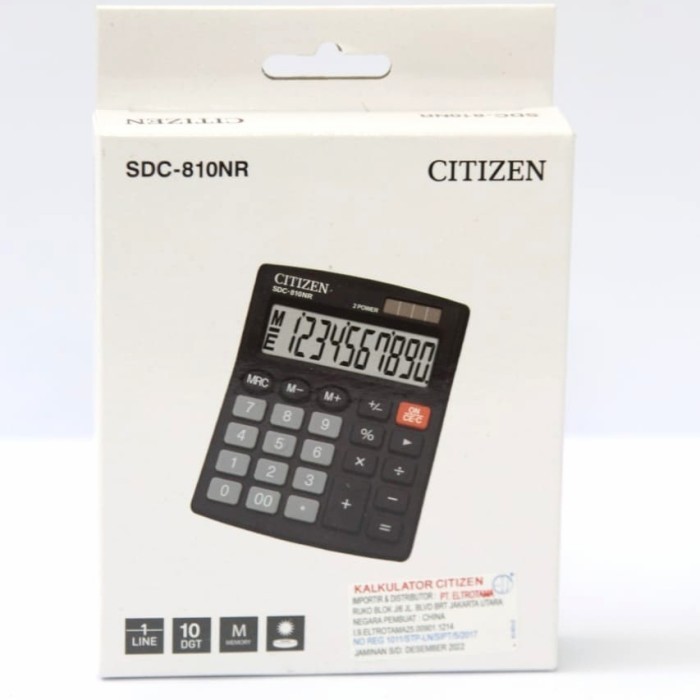 

Ready Calculator CITIZEN SDC-810NR