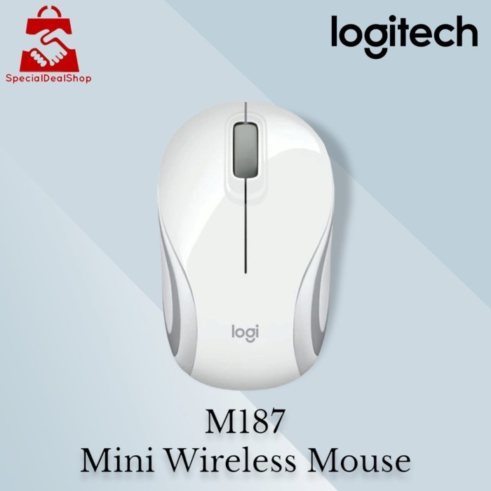 Logitech M187 Wireless Mini Mouse - Putih