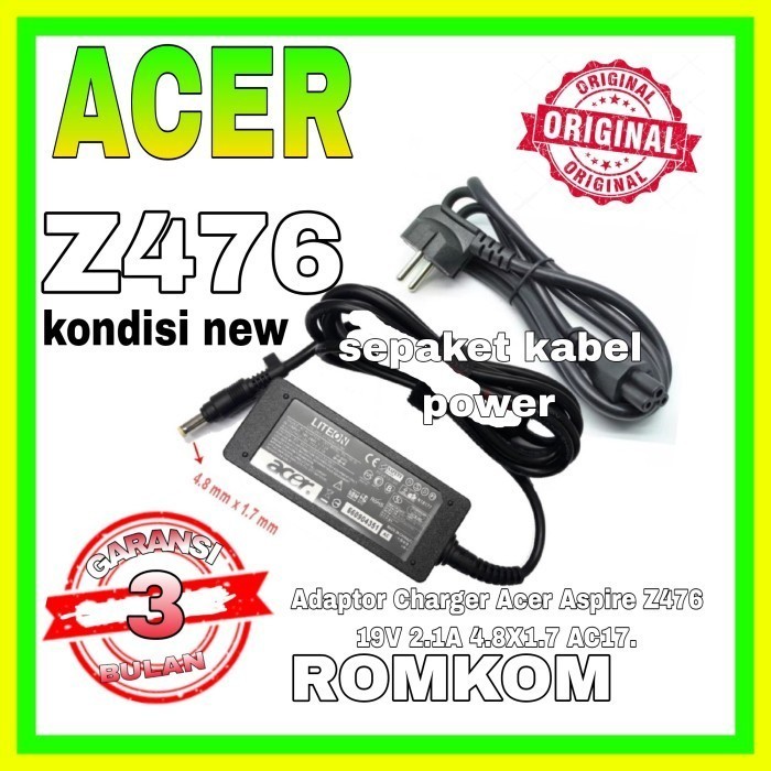 Adaptor Charger Casan Laptop ORIGINAL Acer Aspire Z476 31TB Z476-31TB