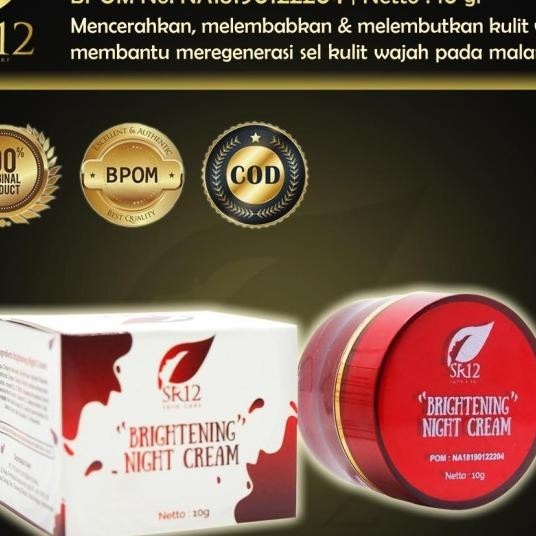 Brightening Night Cream & Day Cream Sr12 / Krim Siang Malam Sr 12