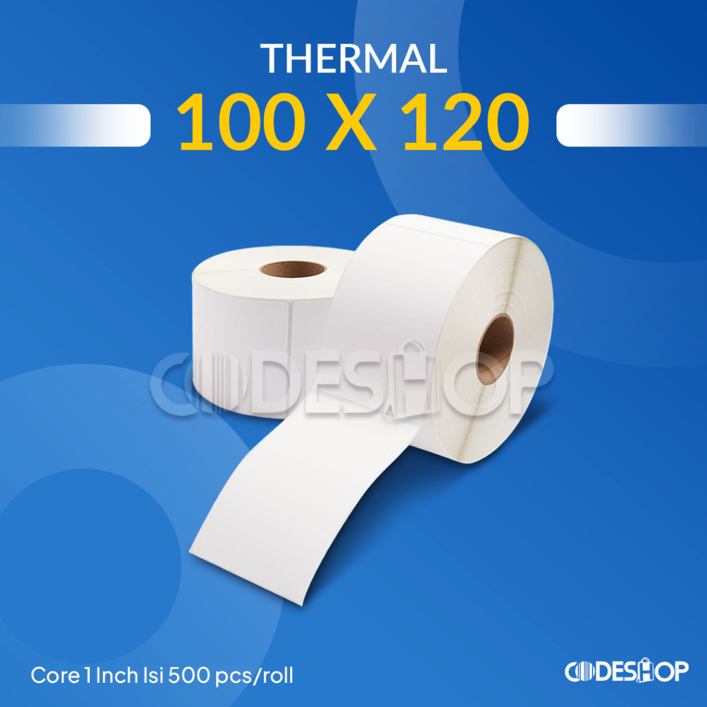 

Label Barcode Thermal 100x120mm ( 10cmx12cm ) Cetak Resi Isi 500 pcs