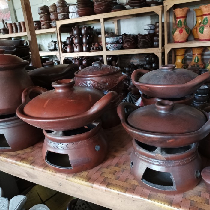 Wajan Set Anglo Gerabah Tanah Liat / Wajan Prasmanan Terakota