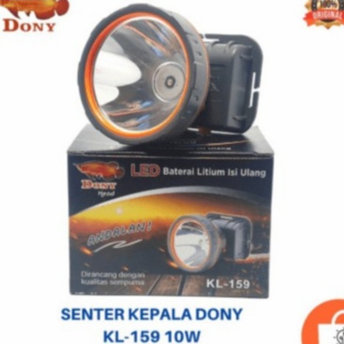 100% NEW SENTER KEPALA DONY KL-159 ANDALAN/HEADLAMP DONY 10WATT LED HAPPY SHOPING