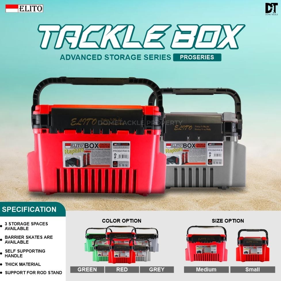 LO - Box Pancing Elito Small Medium Tackle Box Mebao 705 707 Kotak Pancing 6 12 L Waterproff Polypro