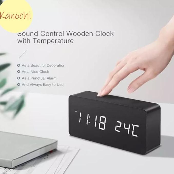 

Jam Alarm Digital Light LED Wood Meja Motif Kayu CM
