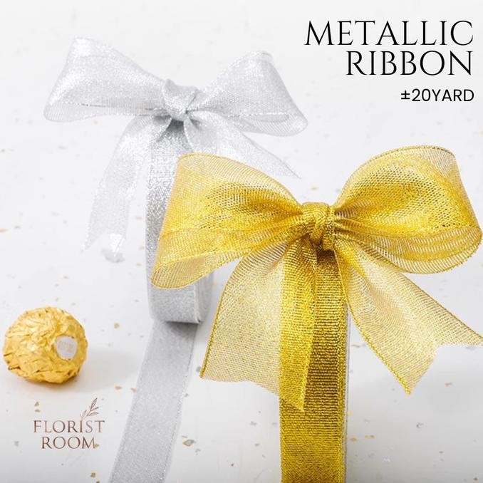 

Pita Permukaan Kasar Gold/Silver - Ribbon - Kado - hadiah - Craft