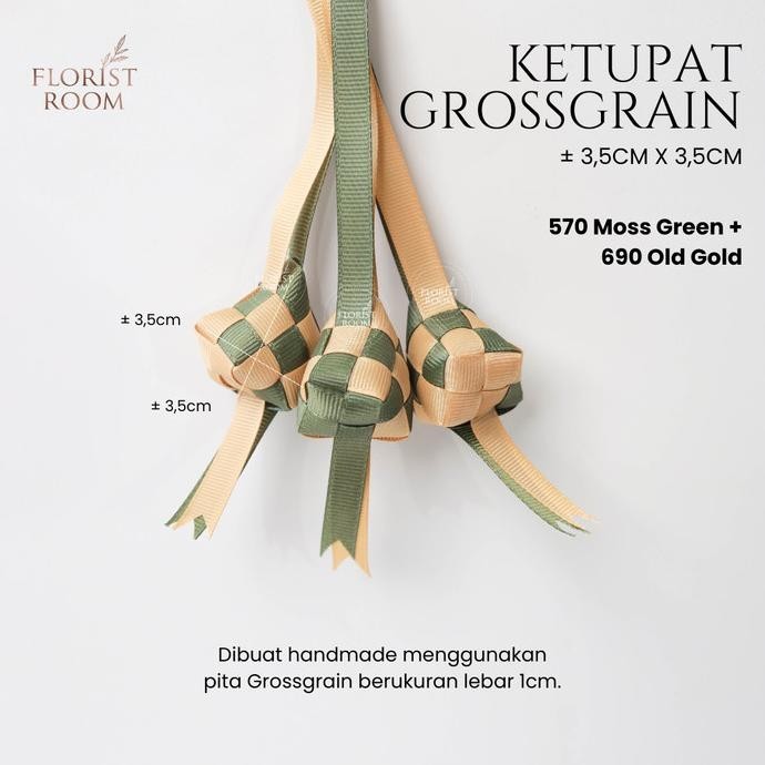 

Ketupat Grossgrain 1cm isi 12Pcs - Hiasan - Hampers Idul Fitri