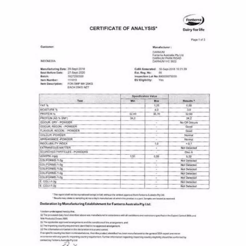 

Diskon Susu Bubuk Fullcream Nzmp 1Kg - Wholemilk By Fonterra New Zealand Garansi