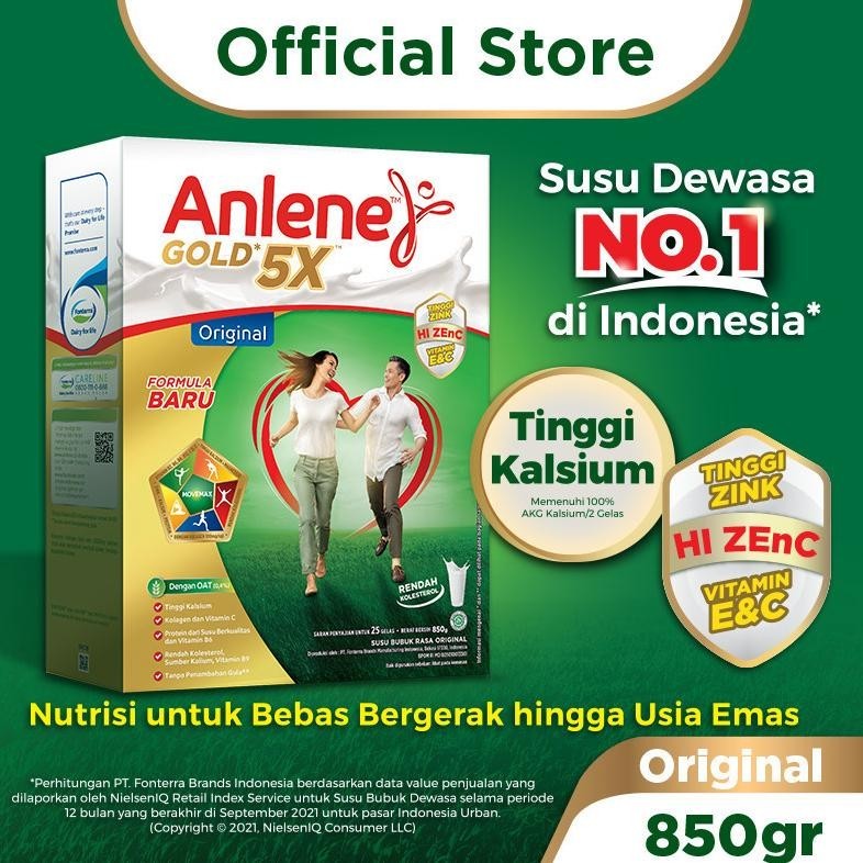 

Hot Anlene Gold 5X Susu Bubuk Dewasa Original 850G - Nutrisi Tinggi Kalsium Untuk Tulang, Sendi, Dan Otot Garansi