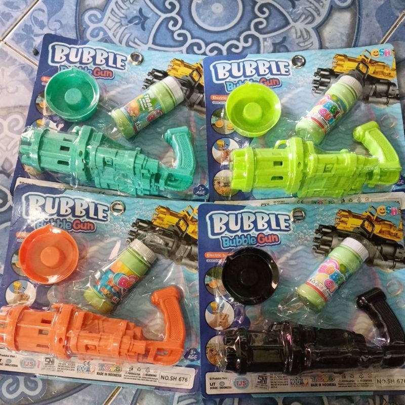 MAENAN ANAK BUBBLE GUN PISTOL SH676 GELEMBUNG SABUN KODE SH676
