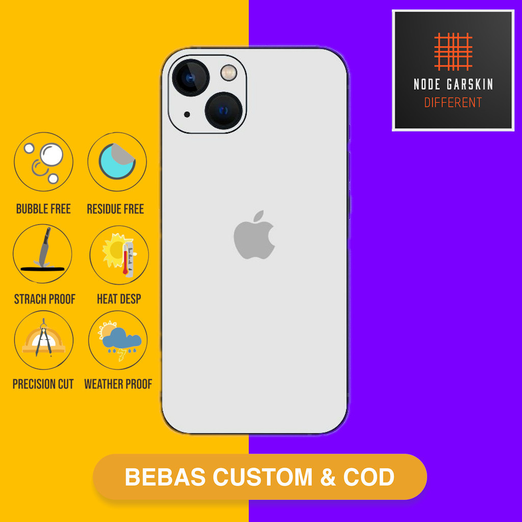 Garskin Skin Iphone 13 Reguler Fullbody atau Backonly - titanium series Kode - 8v56