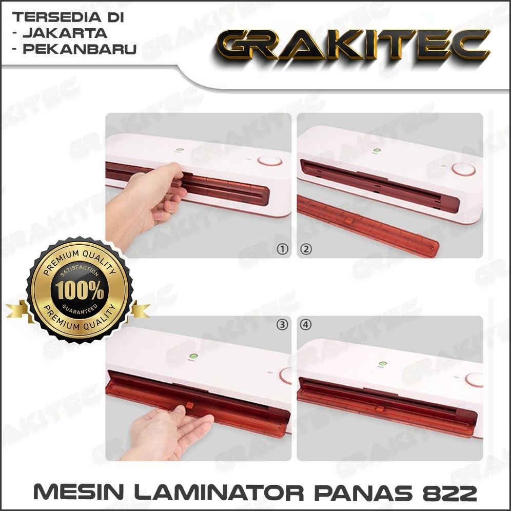 

Ew64 Mesin Laminating A4/F4 (230mm) 825 / 822 Fitur Combo Laminating + Paper Trimmer + Emergency Button Terlaris