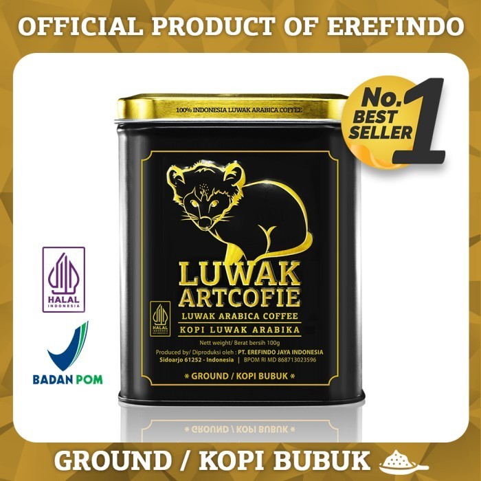 

Secrenada - Artcofie Kopi Luwak Arabica Tin Box Bubuk 100G