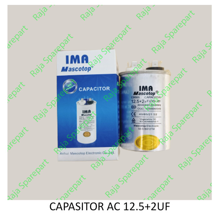------] Capasitor AC Single 12.5+2uf (HANYA PENGIRIMAN PULAU JAWA)