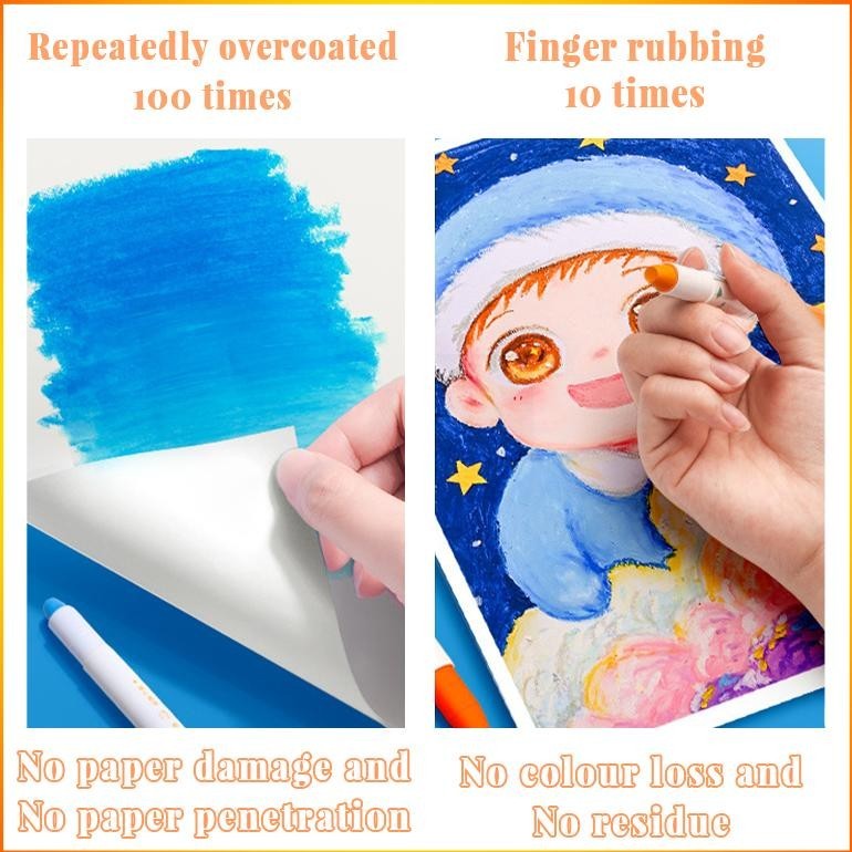 

By05 CODWashable Silky Crayon 36 / 48 Warna Colorful Bucket Krayon Mewarnai Alat Warna Set Anak Wipe and Clean Sale