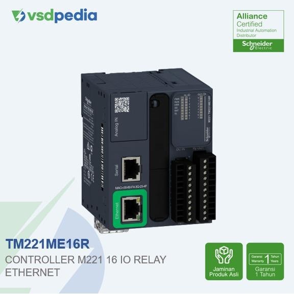 Schneider Controller M221-16Io Relay Ethernet Mod Tm221Me16R