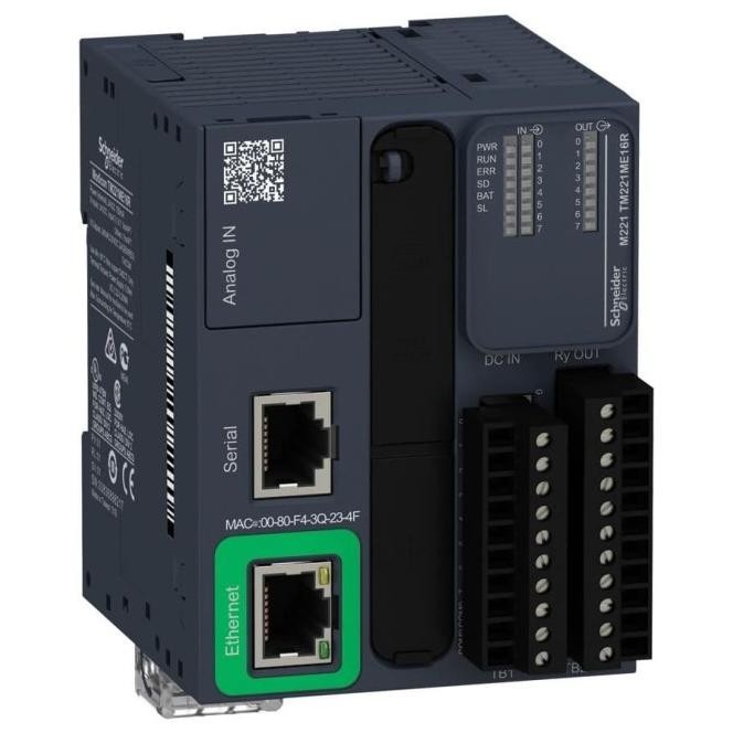 Schneider Plc Modicon M221 16 I/O Relay Ethernet - Tm221Me16R