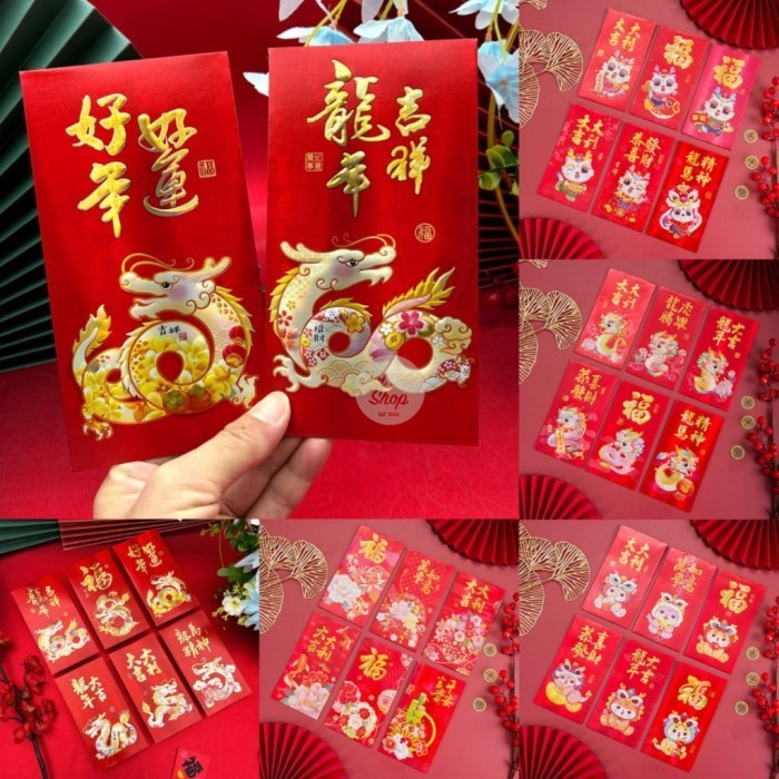 

Ready stock] Angpao Imlek Naga 2024 Glossy Merah 3D Premium Panjang YNXRX Grosir