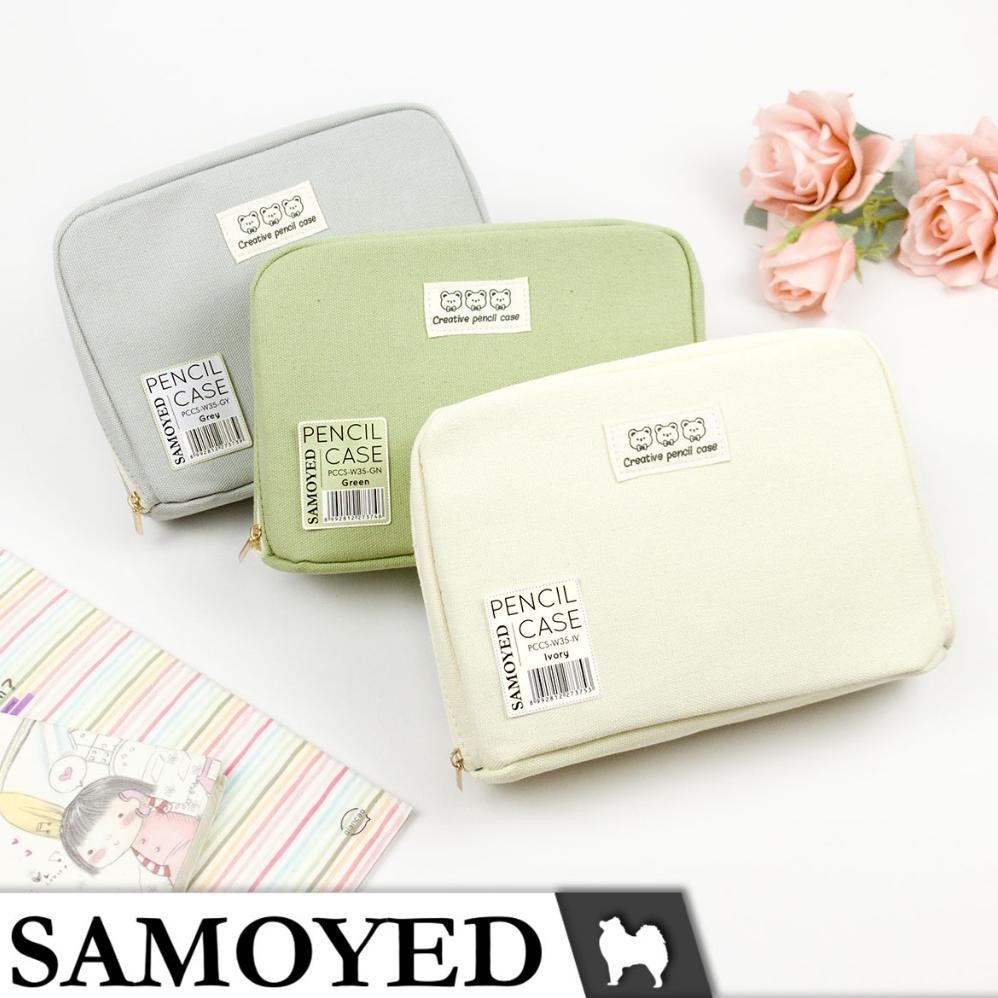 

th-23 Tempat / Kotak Pensil / Alat Tulis / Kosmetik / Dompet Kain Kanvas / Stationery / Pencil / Pen / Cosmetic / Travel Case / Box / Pouch / Organizer Canvas Samoyed PCCS-W35 Terlaris