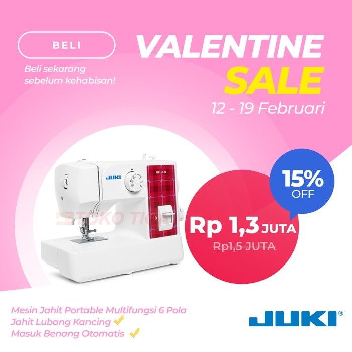 Mesin Jahit JUKI HZL-12Z / HZL12Z (Multifungsi Portable)