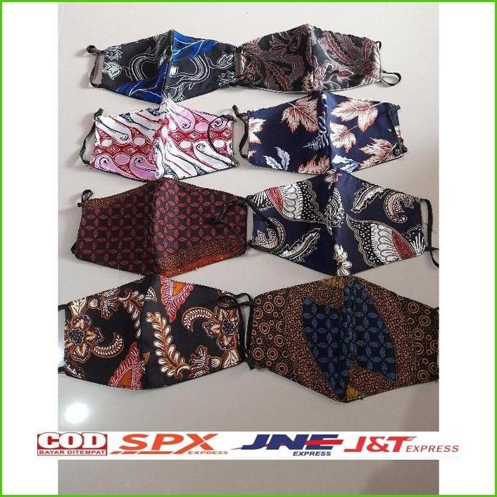 Best Seller Masker Batik 2Lapis Masker Kain Motif Batik 2 Lapis Souvenir Sovenir Cantol Dan Hijab Go