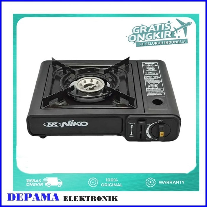 KOMPOR GAS PORTABLE NIKO 2IN1 BISA GAS KALENG BISA GAS 3KG/KOMPOR CAMP