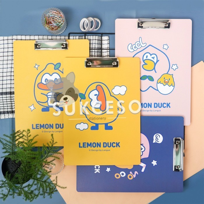 

Sale Lemon Duck Document Clipboard A4 / Papan Dada Unik Lucu Murah