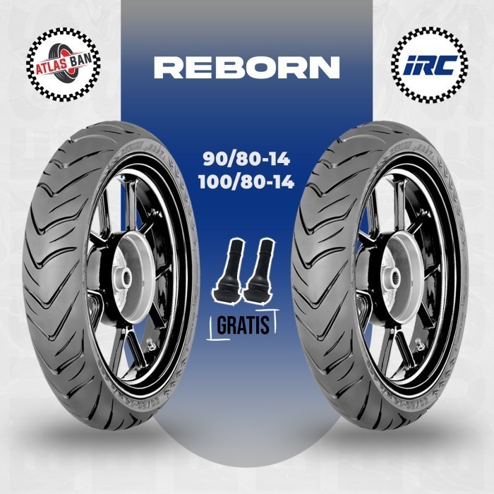 Paket Ban Motor Matic IRC NR87 REBORN 90/80 - 100/80 Ring 14 Tubeless