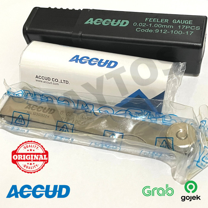 Accud Feeler Gauge / Feeler Gage / Alat Ukur Gap 0.02 - 1 Mm