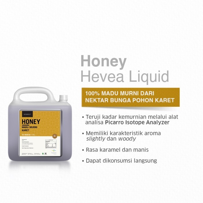 

haldinfoods Madu Karet Murni Honey Hevea - 5 liter