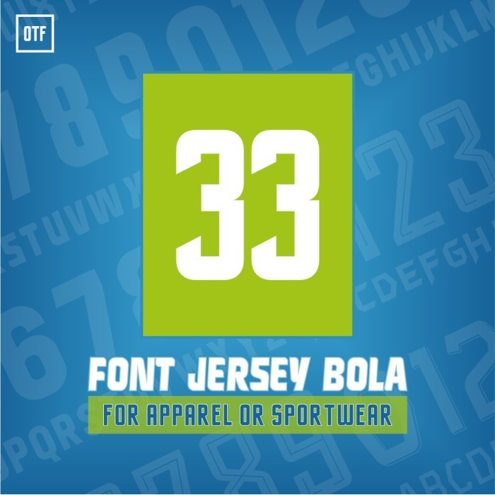 Font Jersey Bola Keren Untuk Apparel Or Sportwear Terbaru