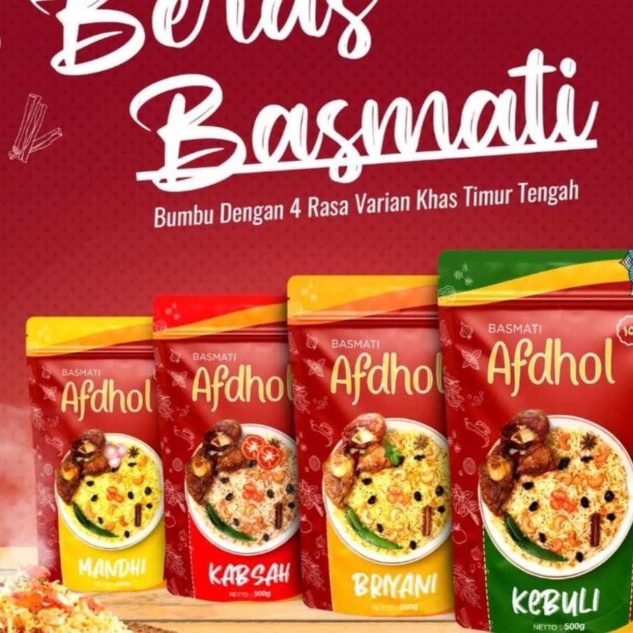 

Paket Beras Basmati Afdhol Bumbu Mandhi Kebuli Briyani Kabsah Afdol Komplit
