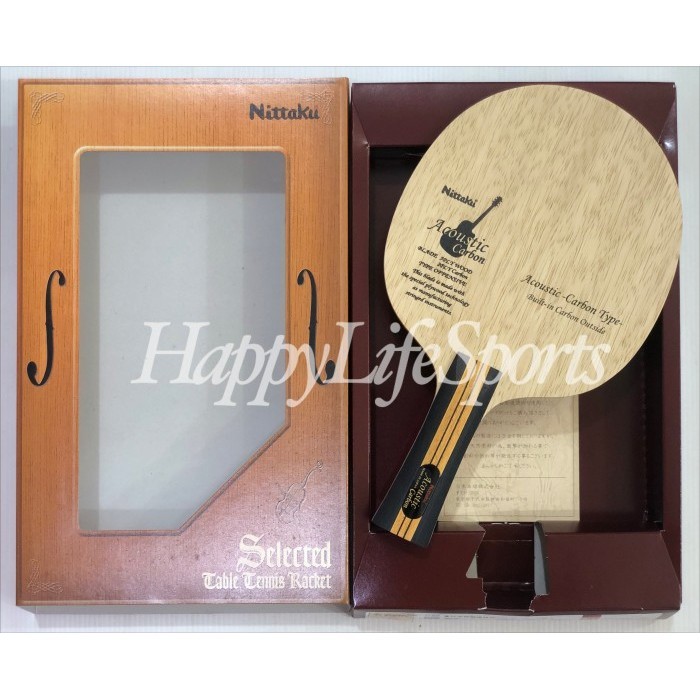 [ORIGINAL] Kayu Pingpong Nittaku Acoustic Carbon handle FL