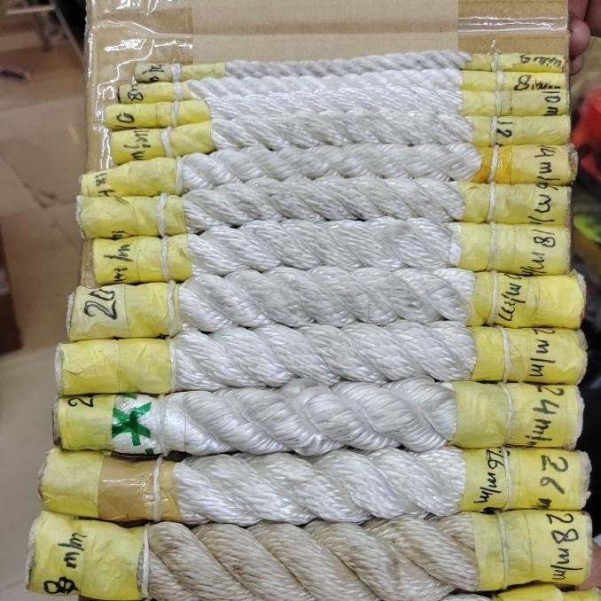 Termantab] Tali Nylon 8mm / Tali nilon putih / Tali kapal