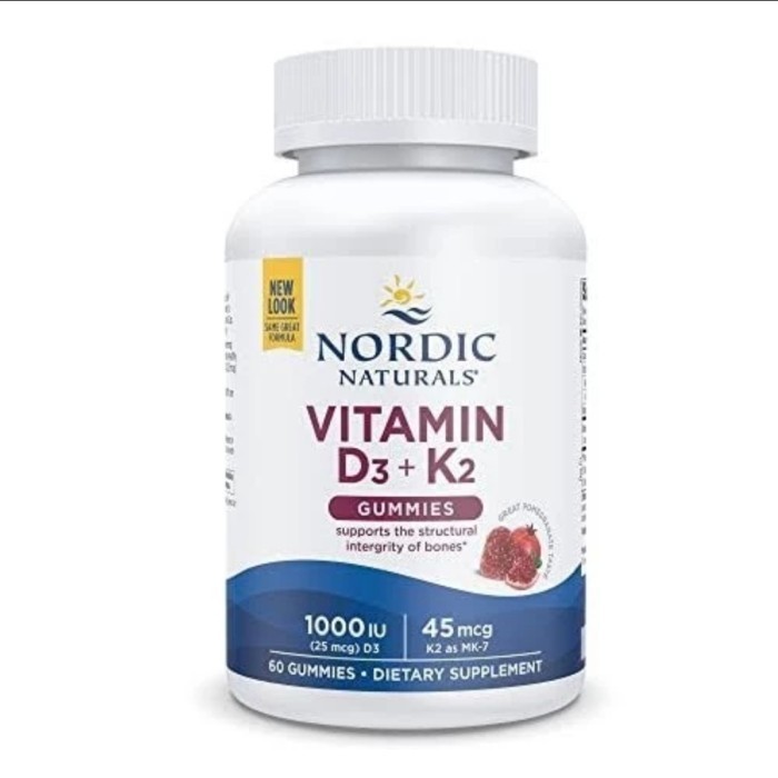 {SinarShop} Vitamin D3K2 Gummies Nordic Naturals Berkualitas