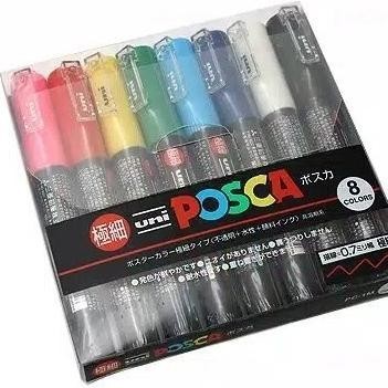 

best seller! Uni Posca Poster Paint Marker PC-1M Set 8 Colors. Extra