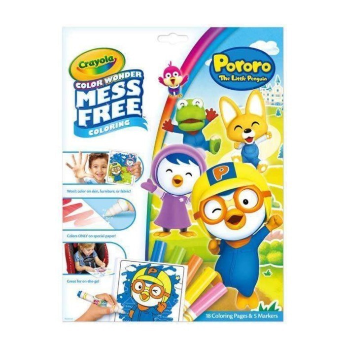 

Crayola Color Wonder Mess Free PORORO 18 pages + 5 Markers