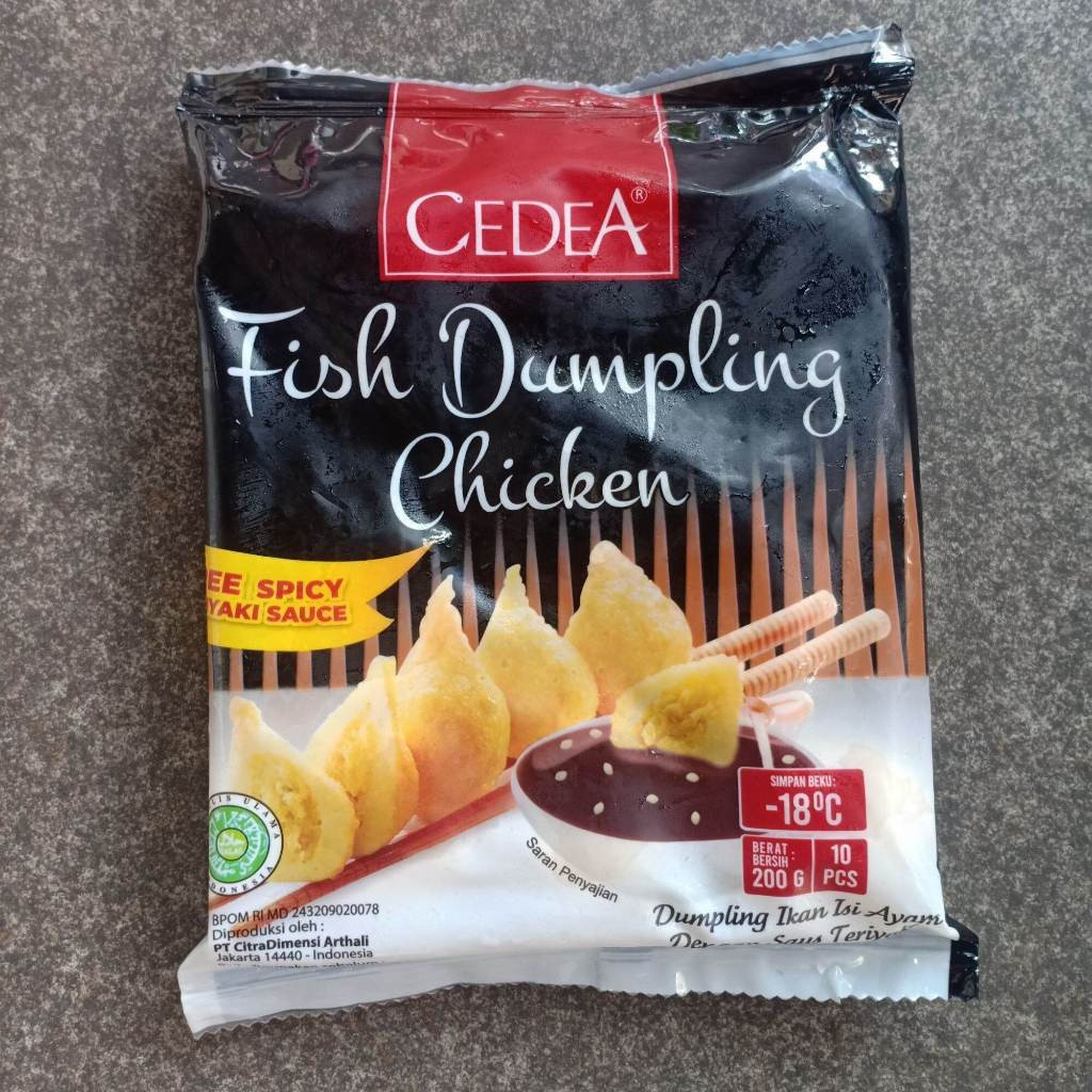 

Fish dumpling chicken cedea 200 gr + saus