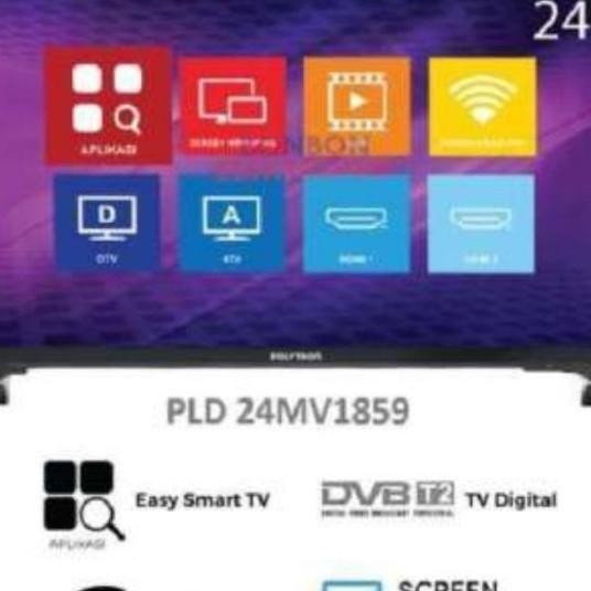 Tv Led 24 Inch Digital Easy Smart Tv Polytron Pld 24Mv1859 Gojek